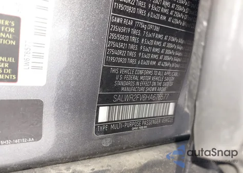 2017 Land Rover Range Rover Sport 3.0L V6 Supercharged Hse из США, поврежденный, VIN SALWR2FV6HA676577